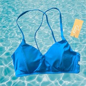 Kona Sol Blue Bikini Top size S 4-6